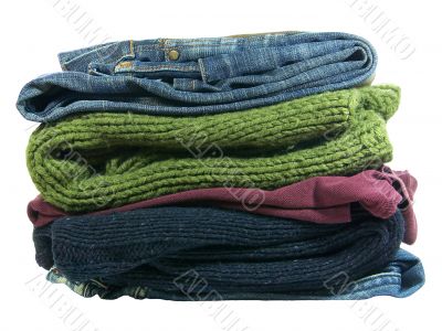 Pile of Clothes Isolated