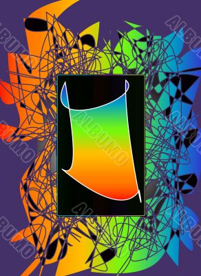 frame in a rainbow violet.