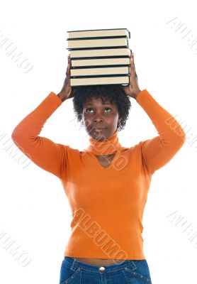 Woman with books