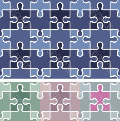 puzzle seamless pattern / vector background