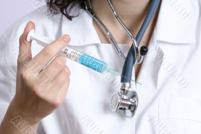 Portrait of a young doctor with stethoscope.