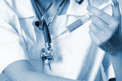 Portrait of a young doctor with stethoscope.