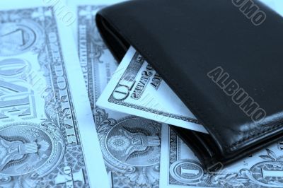 Black leather wallet