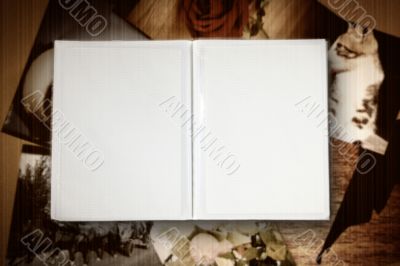 Photo Album with copy space