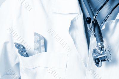 Portrait of a young doctor with stethoscope.