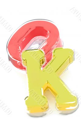 Close-up of letters. Great details !