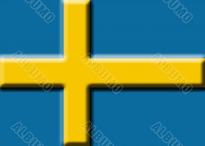 Embossed Swedish flag