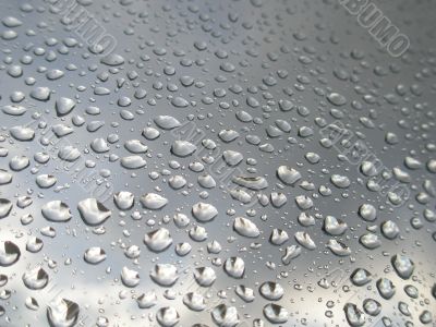 water drops on glass