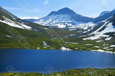 Blue lake in Norway