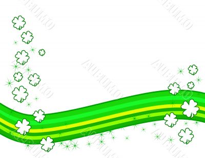 White Shamrock Background