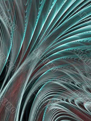 Layered, Green Fanning Threads