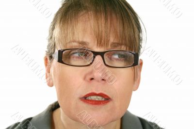 Suspicious Businesswoman