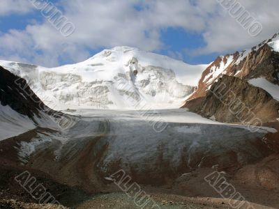 mountain and glacier