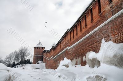 Wall of the ancient Kremlin