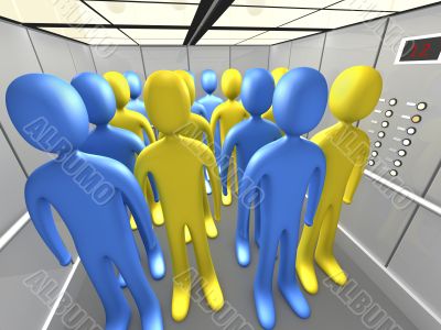 People In Elevator