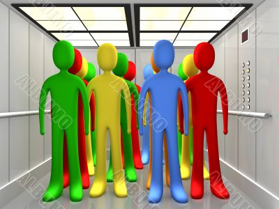 People In Elevator