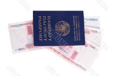 Belorussian passport witn currency
