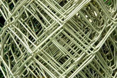 Metal net in close up