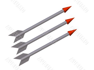 three grey arrows