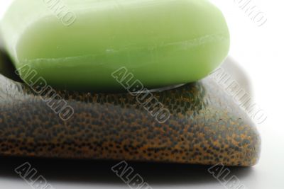 Soap in soapdish