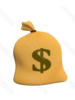 The big 3d bag, filled with dollars