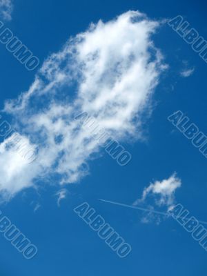 Airplane in a sky