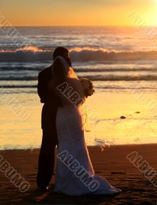 Wedding at sunset