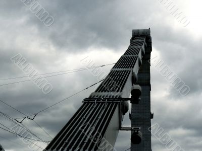 Part of a pillar of a suspension bridge