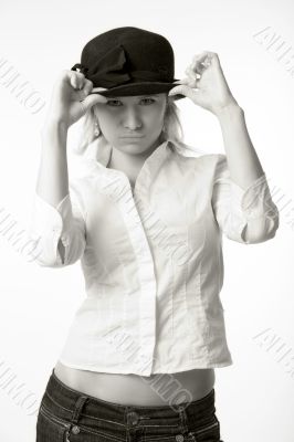 woman in hat