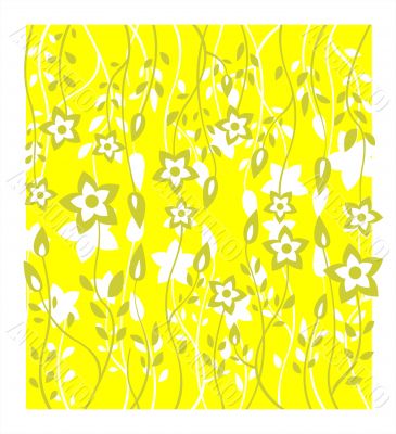 yellow floral background