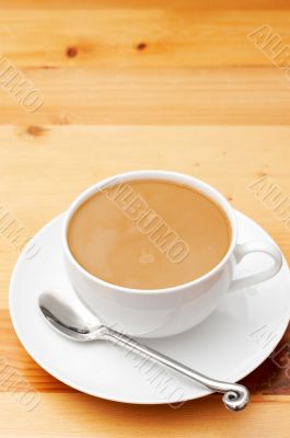 Closeup of coffee with milk