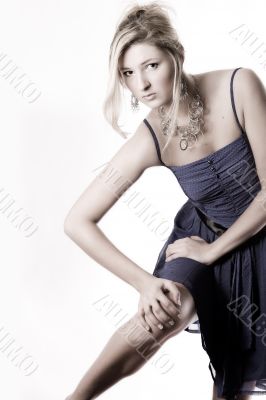 Fashion girl with long legs