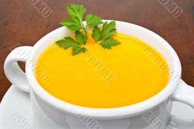 Carrots puree with parsley