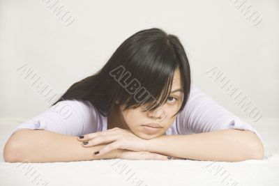 Sad Asian Woman