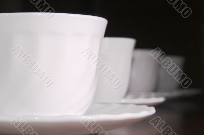White tea cups