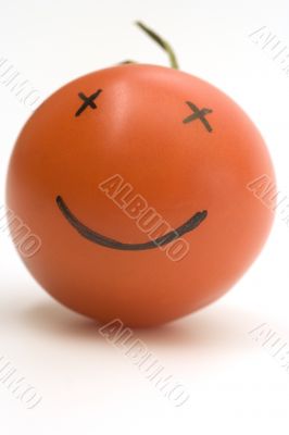 Smile Tomato Isolated in White Background