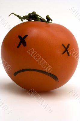 Smile Tomato Isolated in White Background