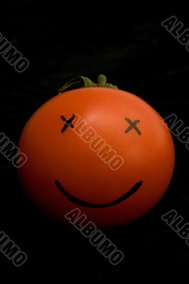 Smile Tomato Isolated in White Background