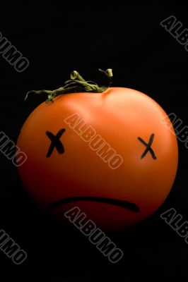 Smile Tomato Isolated in White Background