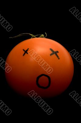 Smile Tomato Isolated in White Background