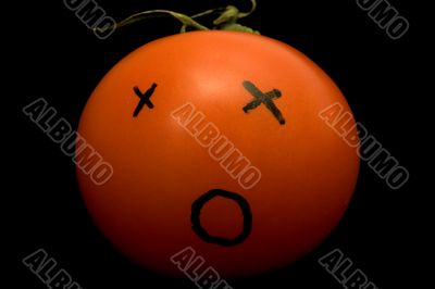 Smile Tomato Isolated in White Background