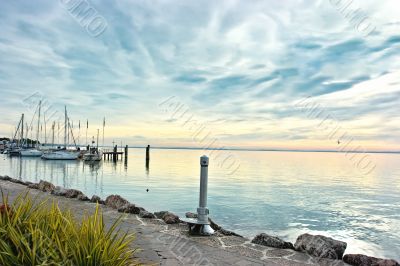 Sunset over lake Garda