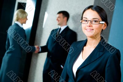 Smiling businesswoman
