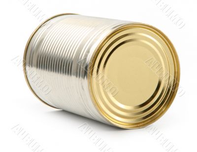 food tin can on white