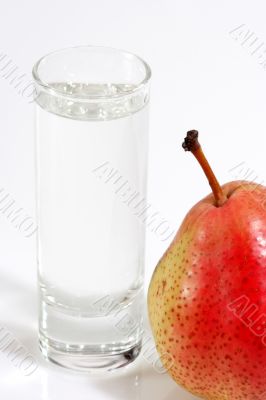 Glass of Pear Brandy