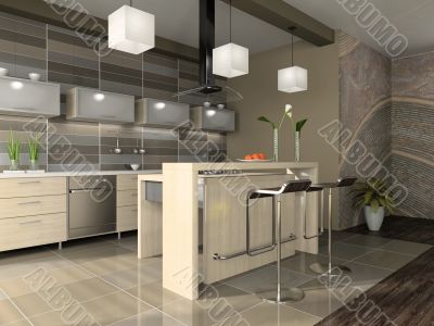 Interior of the modern apartment