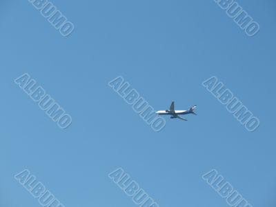 Airplane in a sky