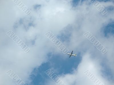 Airplane in a sky