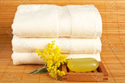 Towels and soap
