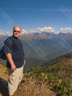 Man in the mountains